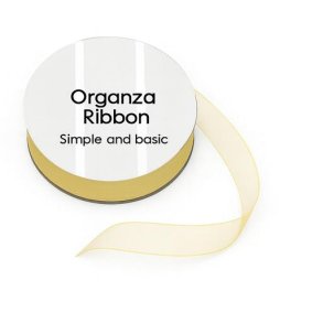 Simple and Basic SBA402 - Organza ribbon Creme 8mm x 10m