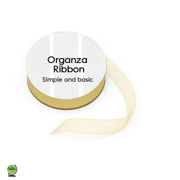 Simple and Basic SBA402 - Organza ribbon Creme 8mm x 10m