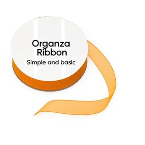 Simple and Basic SBA404 - Organza ribbon Mustard 8mm x 10m