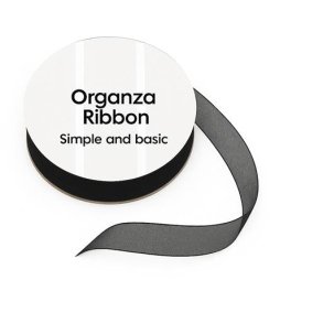 Simple and Basic SBA409 - Organza ribbon Black 8mm x 10m
