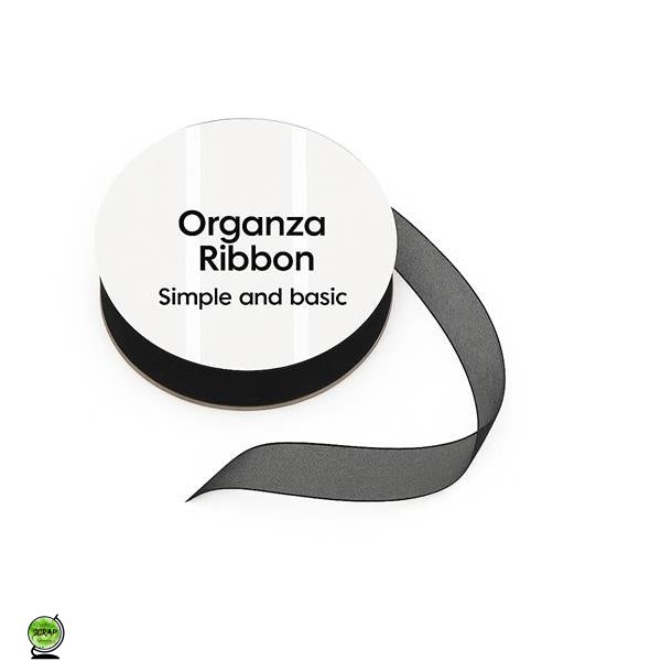 Simple and Basic SBA409 - Organza ribbon Black 8mm x 10m