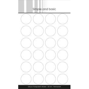 Simple and Basic SBA652 - Stickers 20 mm runde Permanent