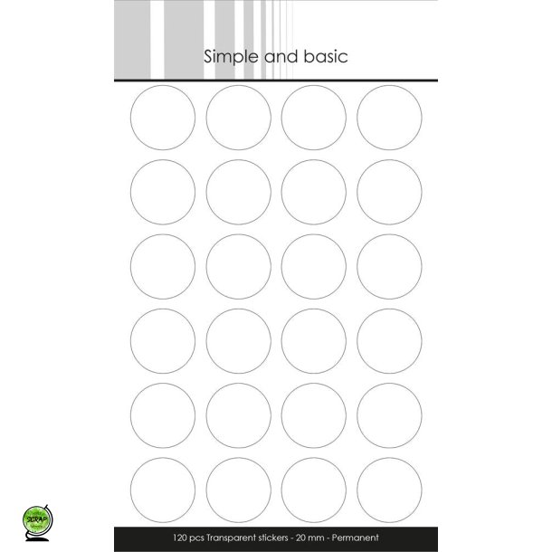 Simple and Basic SBA652 - Stickers 20 mm runde Permanent
