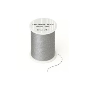 Simple and Basic SBA654 - Metallic thread silver 0,5mm x 45m