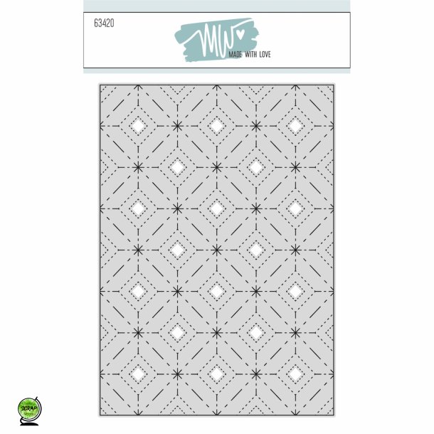 MW Made with love 63420 - Dies Squares background 