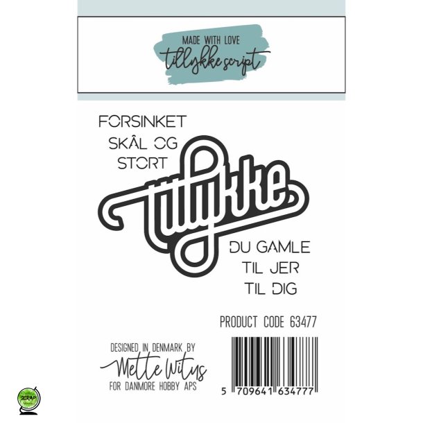 Made with Love 63477 - Dies Tillykke script