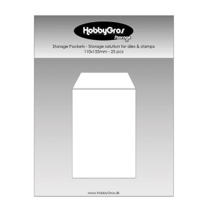 HobbyGros SS132 - Plast lommer 110x155 mm 25 stk (A6)