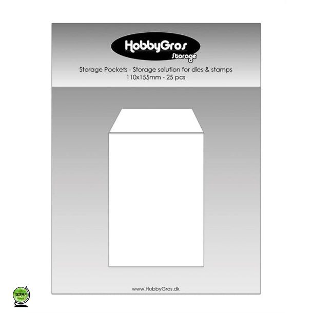 HobbyGros SS132 - Plast lommer 110x155 mm 25 stk (A6)
