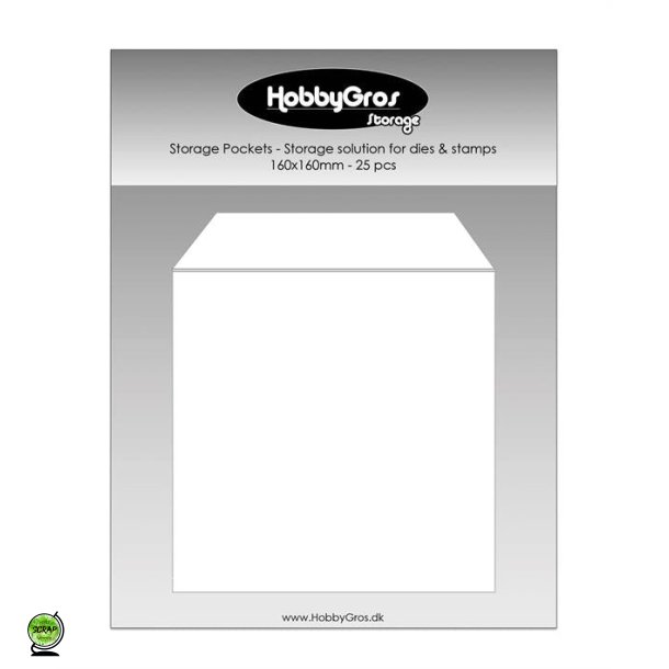 HobbyGros SS133 - Plast lommer 160x160mm 25 stk.