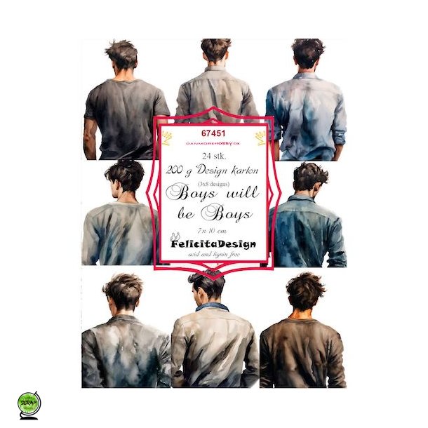 FelicitaDesign 67451 - Boys will be Boys 7x10 cm