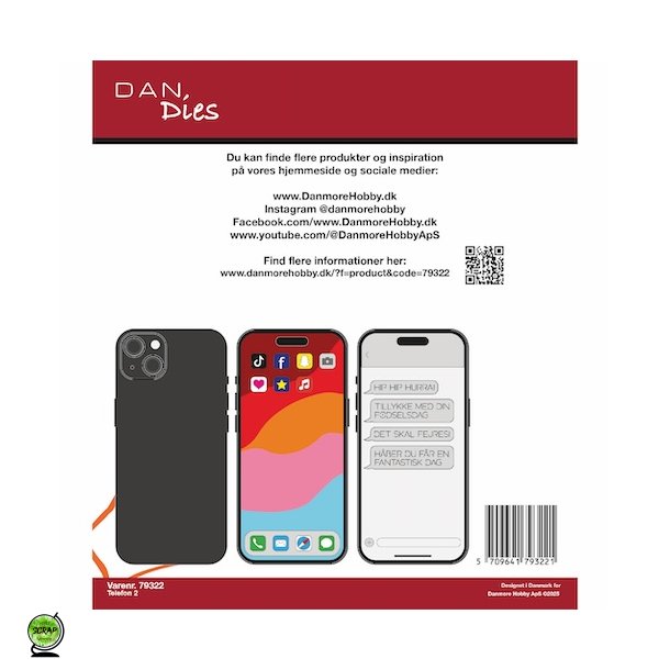 Dan Dies 79322 - Dies mobiltelefon med tekster stor