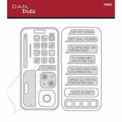 Dan Dies 79322 - Dies mobiltelefon med tekster stor