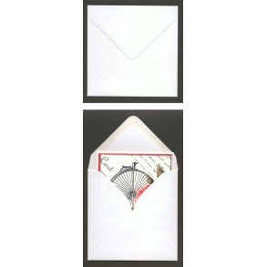 Kuvert 8218 - 11,6x11,6 hvid 25 stk