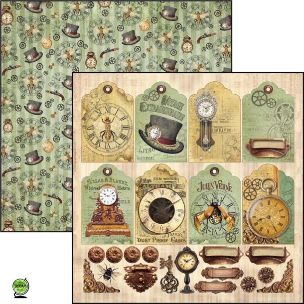 Ciaobella CBSS075 - Voyages extraordinaires tags &amp; deco 30,5*30,5 cm