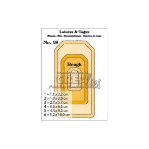 Crealies CLLT19 - Dies Tags rough edges