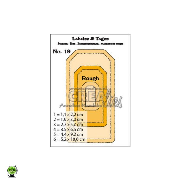 Crealies CLLT19 - Dies Tags rough edges