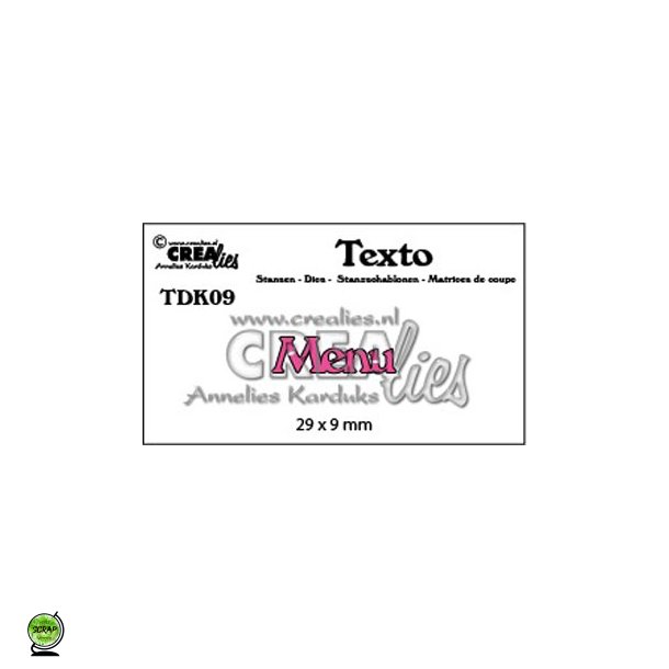 Crealies CLTDK09 - Dies Tekst menu