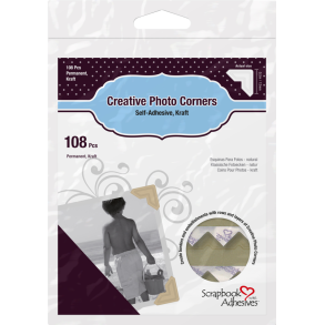 3L Creative photo corners kraft 108 stk.