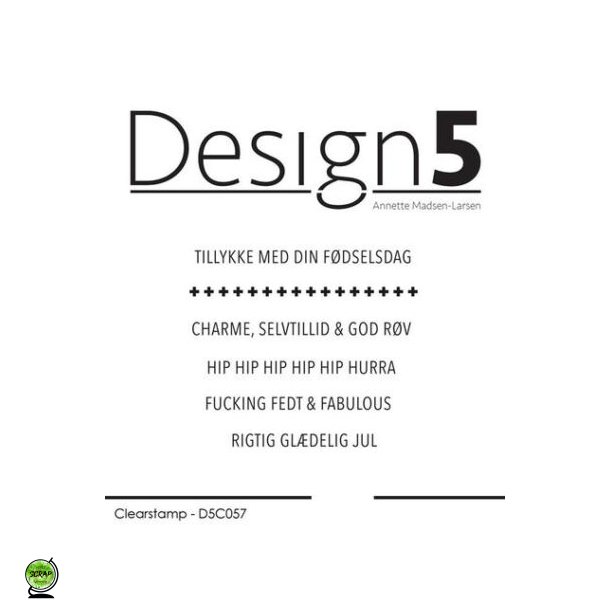 Design5 D5C057 - stempel danske tekster