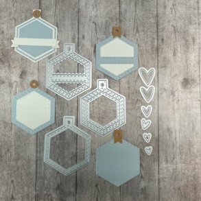 DanDies 7914 - Dies 3 stk. foldemrker sekskant