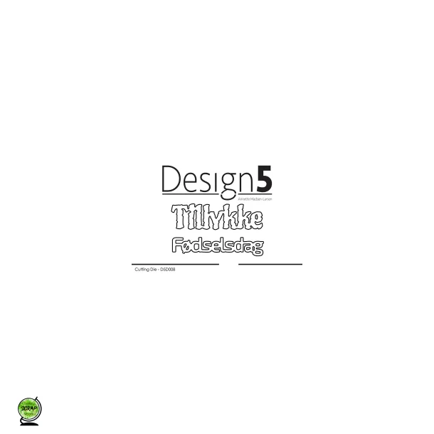 Design5 D5D008 - Dies Tekst tillykke+fdselsdag