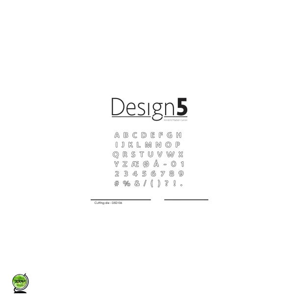Design5 D5D106 - Dies Alfabet og tal lille