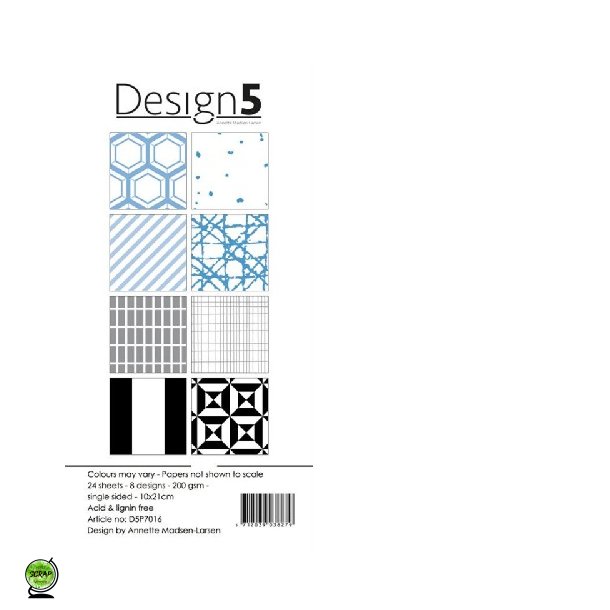 Design5  D5P7016 - Grafiske mnstre 10*21 cm