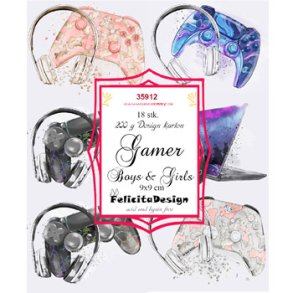 FelicitaDesign 35912 - Gamer boys & girls 9x9 cm