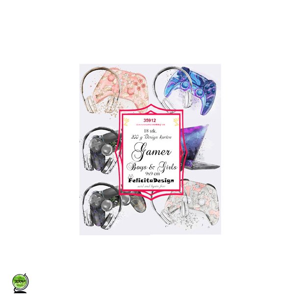 FelicitaDesign 35912 - Gamer boys &amp; girls 9x9 cm
