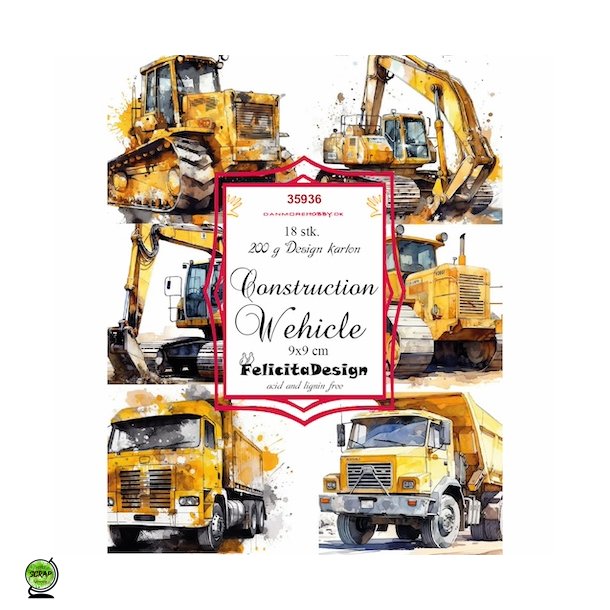 FelicitaDesign 35936 - Construction Wehicle 9x9 cm