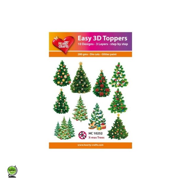 Hearty Craft HC10252 - Easy 3D Topprs X-mas trees