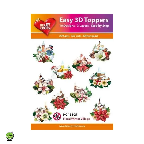 Hearty Craft HC13305 - Easy 3D Toppers Floral winther village