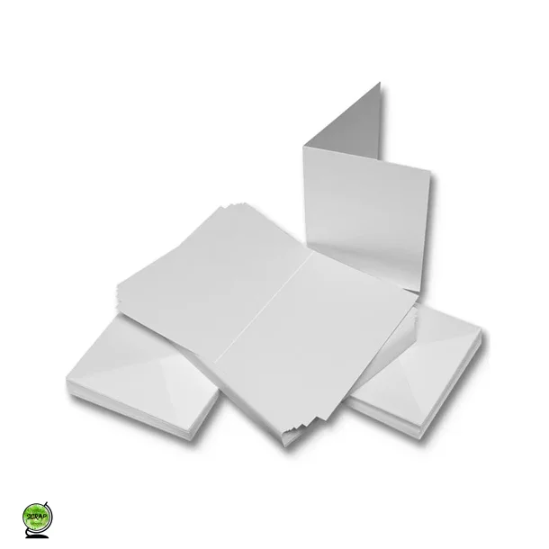 Kort/kuvert A7 50 st hvid