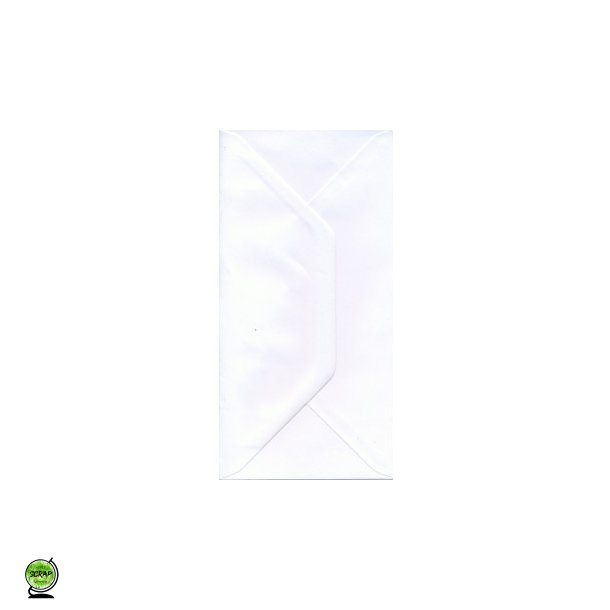 Kuvert slimcard 25 stk. 11*22 cm hvid