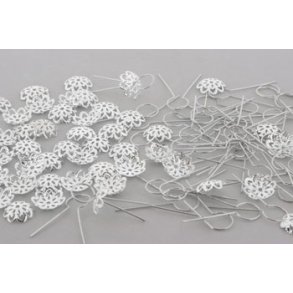 Ophng til g og kugler slvfarvet ca 45 st