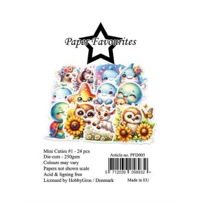 Paper Favourties PFD005 - Die Cuts Mini Cuties1 24 stk
