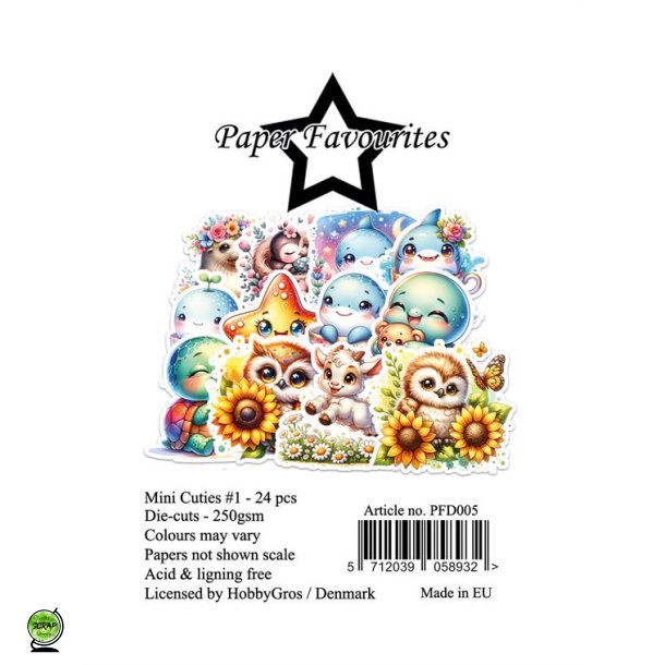 Paper Favourties PFD005 - Die Cuts Mini Cuties1 24 stk