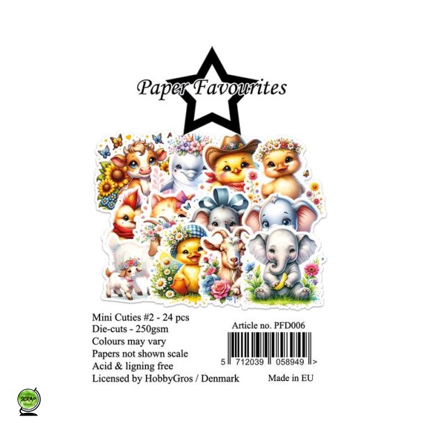 Paper Favourites PFD006 - Die Cuts Mini Cuties2 24 stk.