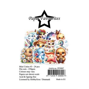 Paper Favourties PFD007 - Die Cuts Mini Cuties3 24 stk