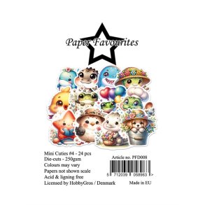 Paper Favourites PFD008 - Die Cuts Mini Cuties4 24 stk.