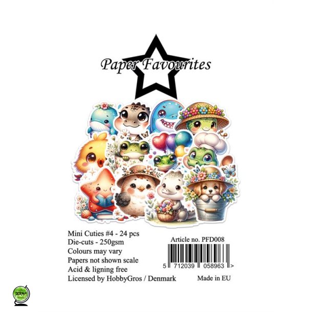 Paper Favourites PFD008 - Die Cuts Mini Cuties4 24 stk.