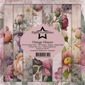 Paper Favourites PF255 - Vintage Flowers 15x15 cm