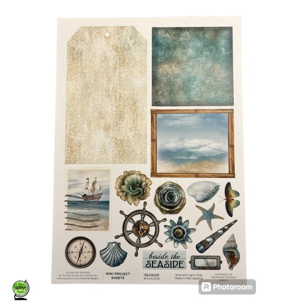 3QuaterDesigns Mini project sheets - Seaside A4