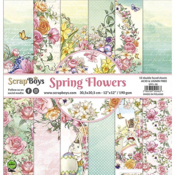 ScrapBoys SB-SPFL-08 - Spring Flowers st 30*30 cm