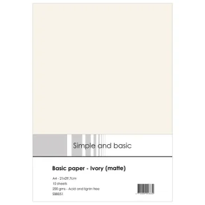 Simple and Basic SBB051 - Basic paper A4 Ivory (matte)