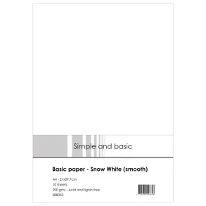 Simple and Basic SBB053 - Basic paper A4 Snow white (smooth)