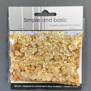 Simple and Basic SBS103 - Pailletter guld
