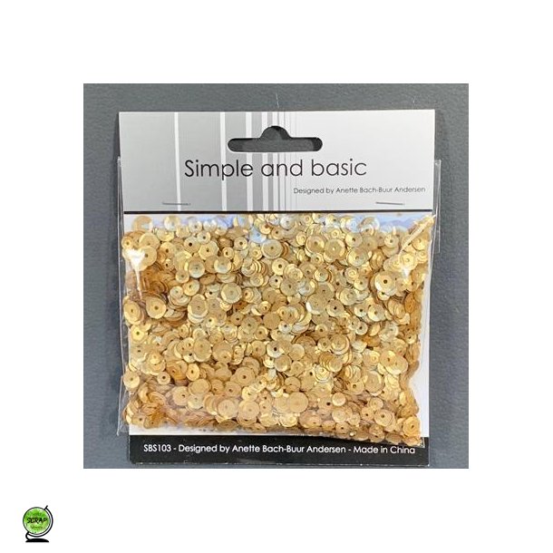 Simple and Basic SBS103 - Pailletter guld