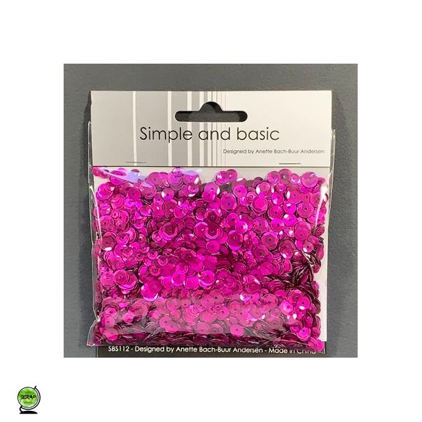 Simple and Basic SBS112 - Pailletter pink