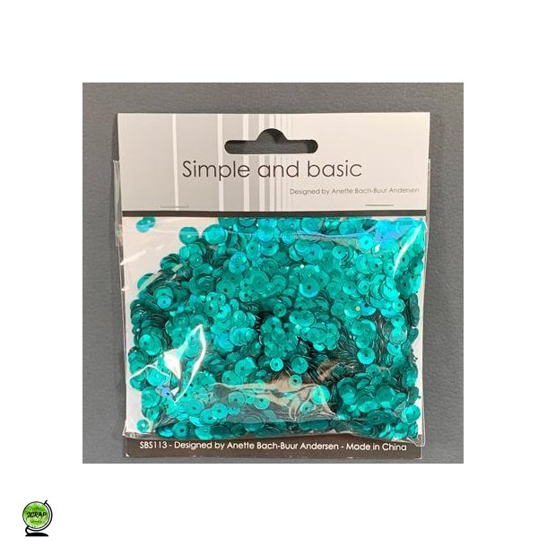 Simple and Basic SBS113 - Pailletter Emerald green